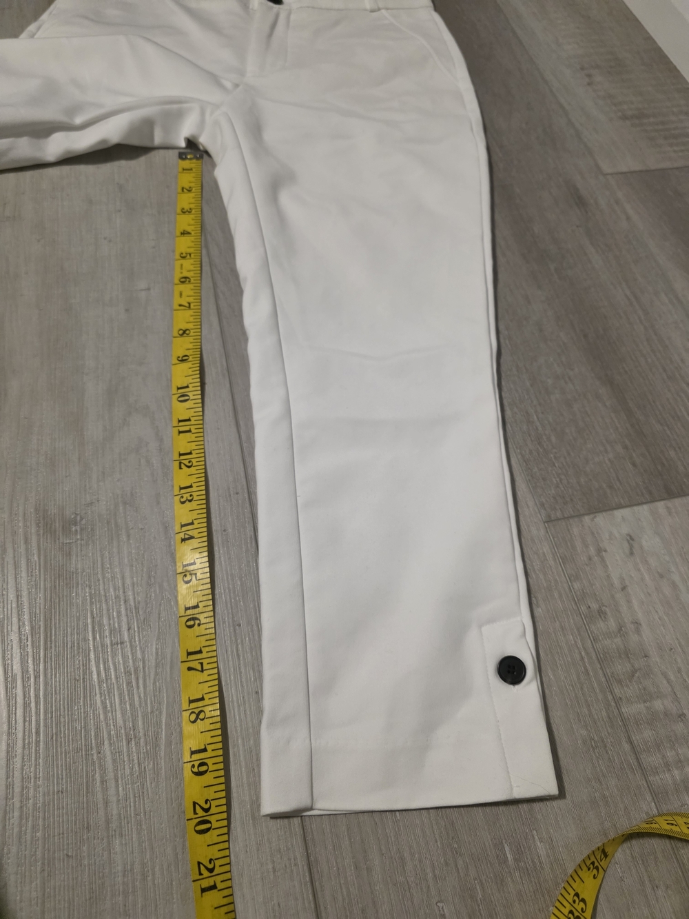 Mango Basics White Cropped Straight Leg Pants Size 4 - Picture 8 of 10